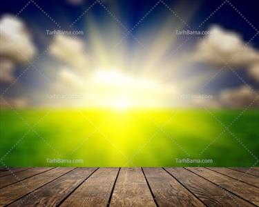 تصویر با کیفیت از طلوع خورشید در دشت سرسبز